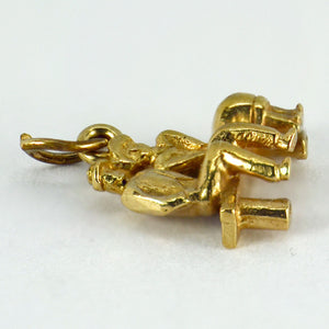 9K Yellow Gold Lovers on a Bench Charm Pendant