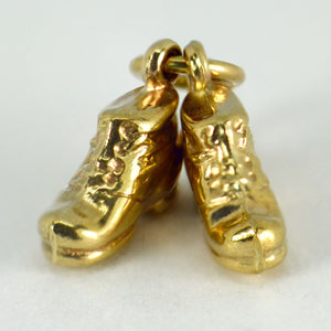 9K Yellow Gold Boots Charm Pendant