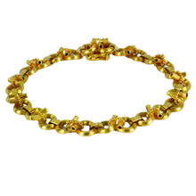 Load image into Gallery viewer, 14 Karat Yellow Gold Open Loop Rope Twist Link Bracelet
