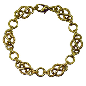 9 Karat Yellow Gold Fancy Link Bracelet