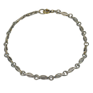 Platinum Fancy Link Charm Bracelet