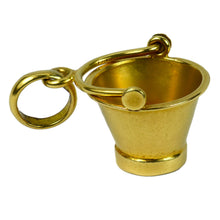 Load image into Gallery viewer, 18 Karat Yellow Gold Bucket Charm Pendant
