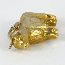 Load image into Gallery viewer, Dairy Cow Bull 9K Yellow Gold Charm Pendant
