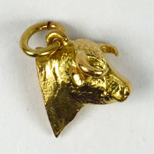 Load image into Gallery viewer, 9K Yellow Gold Bull Head Charm Pendant
