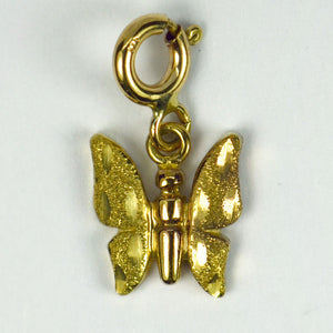 Butterfly 9K Yellow Gold Charm Pendant