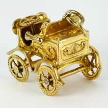 Load image into Gallery viewer, Large Mechanical Car 9K Yellow Gold Charm Pendant
