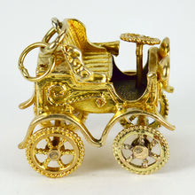 Load image into Gallery viewer, Large Mechanical Car 9K Yellow Gold Charm Pendant

