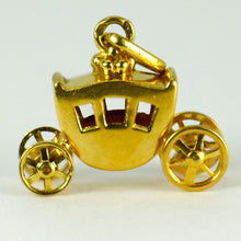 Load image into Gallery viewer, French 18 Karat Yellow Gold Carriage Charm Pendant
