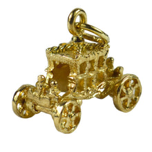 Load image into Gallery viewer, 9K Yellow Gold Mechanical Carriage Charm Pendant
