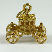 Load image into Gallery viewer, 9K Yellow Gold Mechanical Carriage Charm Pendant
