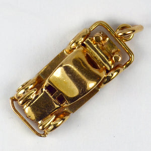 18K Yellow Gold Saloon Car Charm Pendant