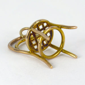 9K Yellow Gold Chair Charm Pendant