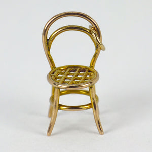 9K Yellow Gold Chair Charm Pendant