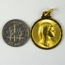 Load image into Gallery viewer, French Virgin Mary 18K Yellow Gold Medal Pendant
