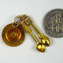 Load image into Gallery viewer, Teacup Saucer Set 9K Yellow Gold Charm Pendant
