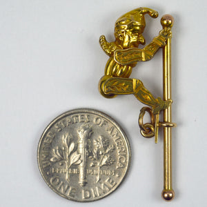 Punchinello Mechanical Mr Punch 9K Gold Charm Pendant