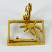 Load image into Gallery viewer, Desert Island 18K Yellow Gold Square Charm Pendant
