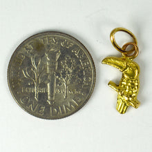 Load image into Gallery viewer, 18K Yellow Gold Toucan Bird Charm Pendant
