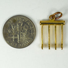 Load image into Gallery viewer, French 18K Yellow Gold Rake Head Charm Pendant
