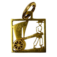 Load image into Gallery viewer, Rickshaw 18K Yellow Gold Square Charm Pendant

