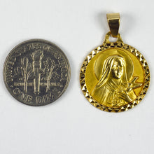 Load image into Gallery viewer, French 18K Yellow Gold Saint Therese Charm Pendant
