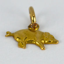 Load image into Gallery viewer, 18K Yellow Gold Pig Charm Pendant
