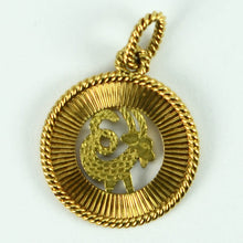 Load image into Gallery viewer, French 18K Yellow Rose Gold Zodiac Capricorn Charm Pendant
