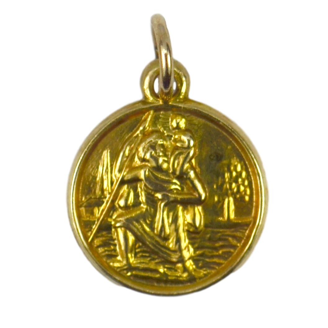 St christopher gold charm top
