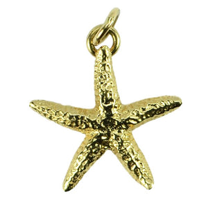 14K Yellow Gold Starfish Charm Pendant