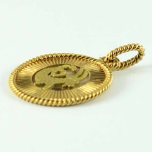 Load image into Gallery viewer, French 18K Yellow Rose Gold Zodiac Capricorn Charm Pendant
