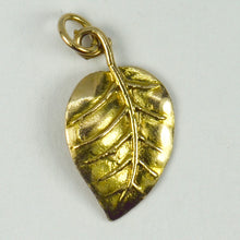 Load image into Gallery viewer, 9K Yellow Rose Gold Leaf Charm Pendant
