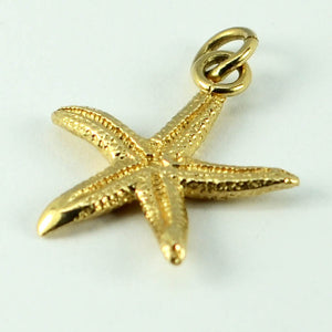 14K Yellow Gold Starfish Charm Pendant