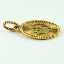 Load image into Gallery viewer, French 18K Yellow Rose Gold Zodiac Capricorn Charm Pendant
