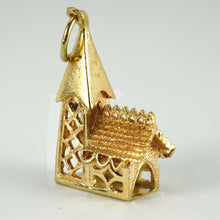 Load image into Gallery viewer, 9K Yellow Gold Church Charm Pendant
