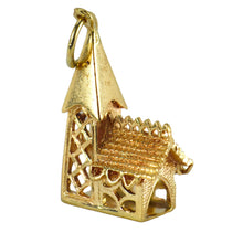 Load image into Gallery viewer, 9K Yellow Gold Church Charm Pendant
