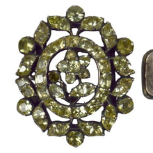 Load image into Gallery viewer, Antique Portuguese Silver Chrysoberyl Floral Clasp c.1750
