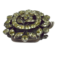 Load image into Gallery viewer, Antique Portuguese Silver Chrysoberyl Floral Clasp c.1750
