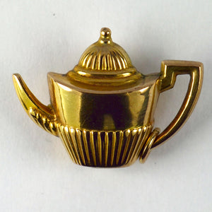 9K Yellow Gold Coffee Pot Charm Pendant