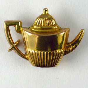 9K Yellow Gold Coffee Pot Charm Pendant