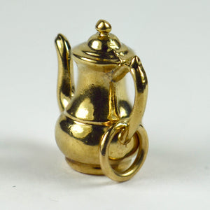 9K Rose Gold Coffee Pot Charm Pendant