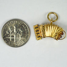 Load image into Gallery viewer, 18K Yellow Gold Accordion Charm Pendant
