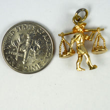 Load image into Gallery viewer, 9K Yellow Gold Market Seller Charm Pendant
