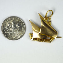 Load image into Gallery viewer, 14K Yellow Gold Yacht Charm Pendant
