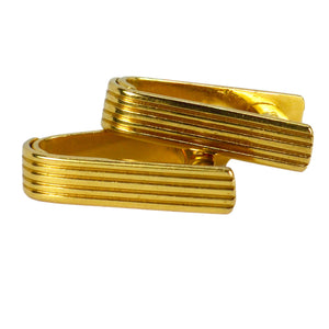 French 18 Karat Yellow Gold Stirrup Cufflinks