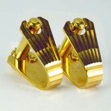 Load image into Gallery viewer, Mecan Elde French 18 Karat Yellow Gold Stirrup Cufflinks
