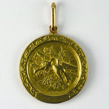 Load image into Gallery viewer, French Cupid and Lovebirds 18K Yellow Gold Charm Pendant
