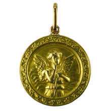 Load image into Gallery viewer, French Cupid and Lovebirds 18K Yellow Gold Charm Pendant
