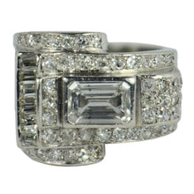 Load image into Gallery viewer, Art Deco Diamond Platinum Tank Ring
