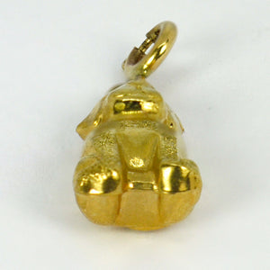 9K Yellow Gold Dog Charm Pendant