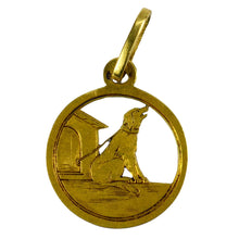 Load image into Gallery viewer, French 18K Yellow Gold Dog House Charm Pendant
